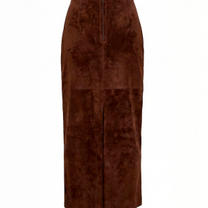Замшевая длинная юбка