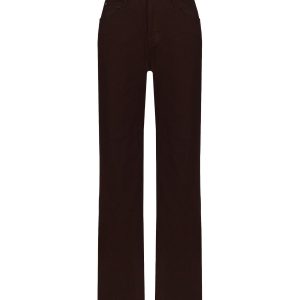 Прямые джинсы на высокой посадке