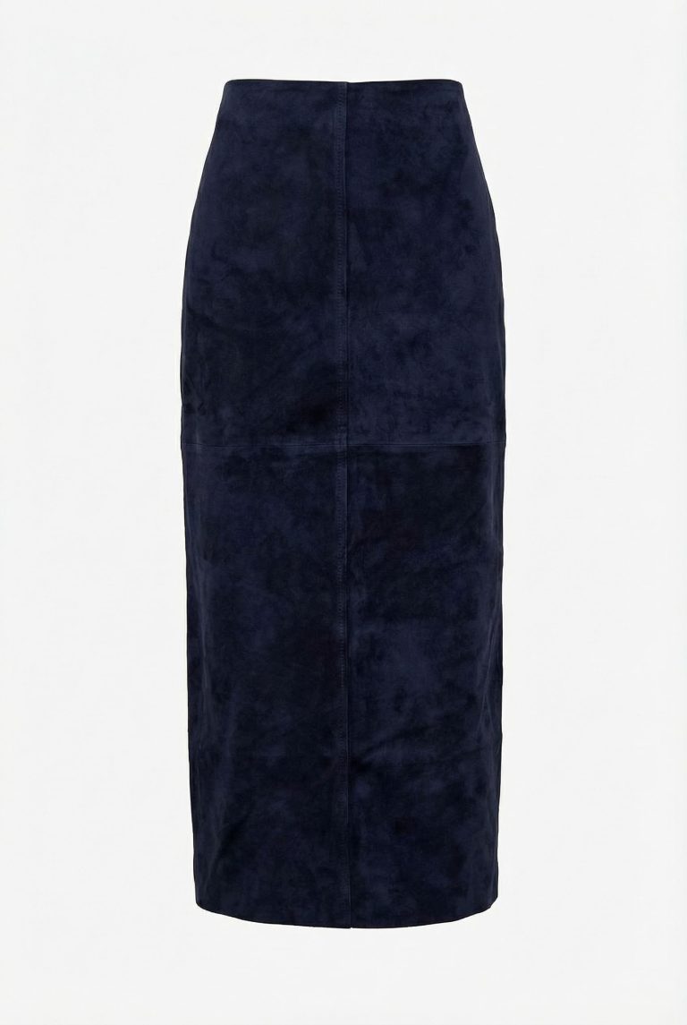 Замшевая длинная юбка