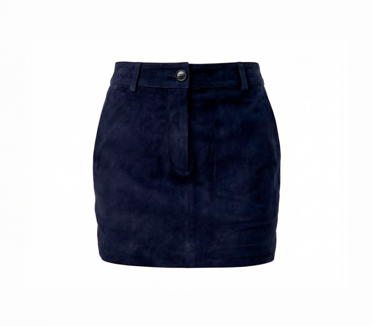 Замшевая короткая юбка