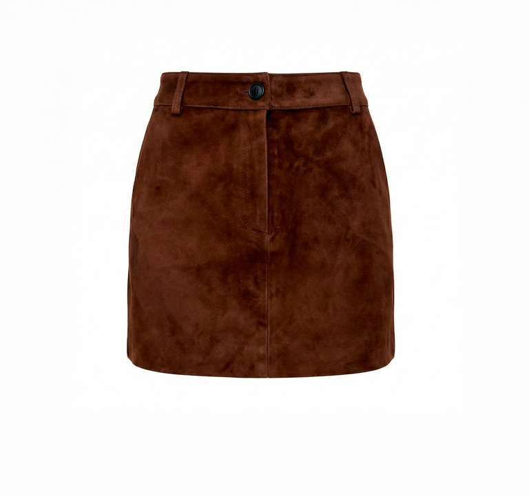 Замшевая короткая юбка