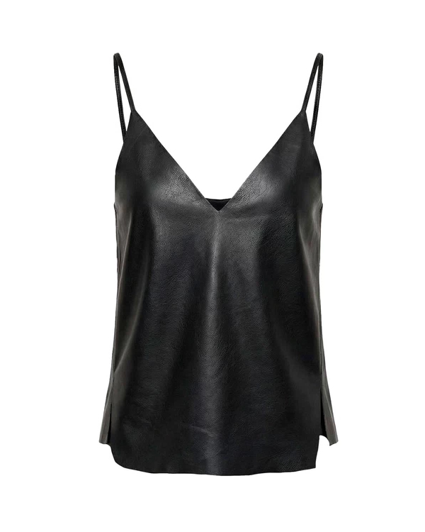 Кожаный топ