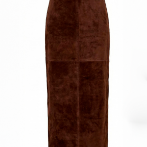 Замшевая юбка миди