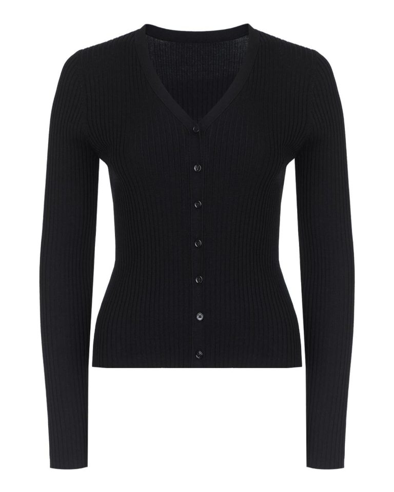 Кардиган в рубчик