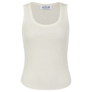 Трикотажный топ в рубчик